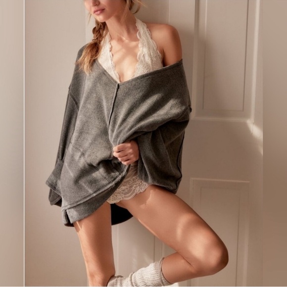 Free People Day Off Fleece Set gray sz large - Picture 4 of 16